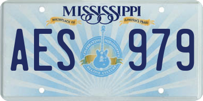 MS license plate AES979