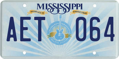 MS license plate AET064