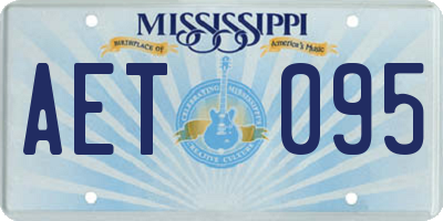 MS license plate AET095
