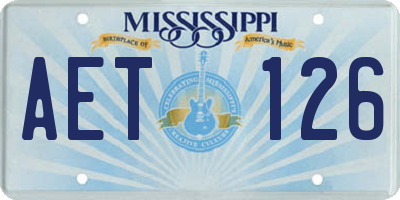 MS license plate AET126
