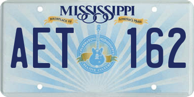 MS license plate AET162