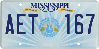 MS license plate AET167