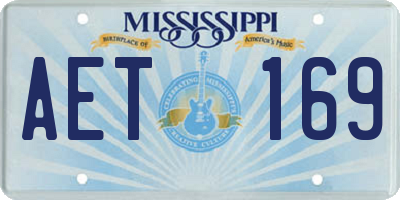 MS license plate AET169