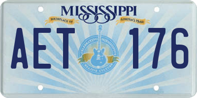 MS license plate AET176