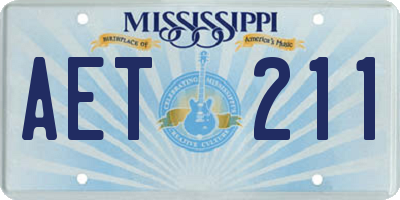 MS license plate AET211