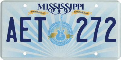 MS license plate AET272