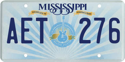 MS license plate AET276