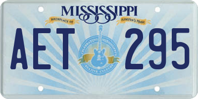 MS license plate AET295