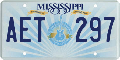 MS license plate AET297