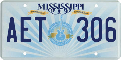 MS license plate AET306