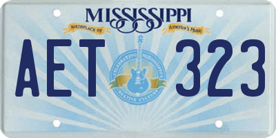 MS license plate AET323
