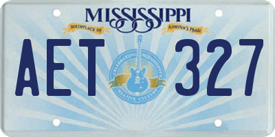 MS license plate AET327