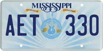 MS license plate AET330