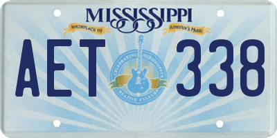MS license plate AET338