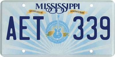 MS license plate AET339