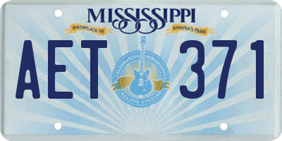 MS license plate AET371