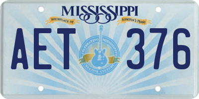 MS license plate AET376