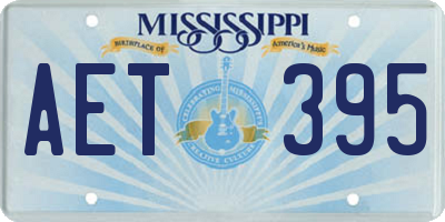 MS license plate AET395