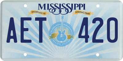 MS license plate AET420