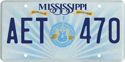 MS license plate AET470