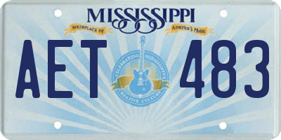 MS license plate AET483