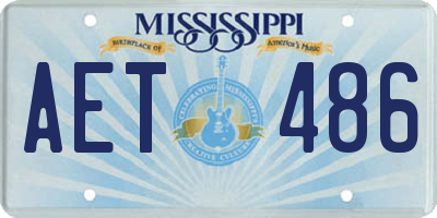 MS license plate AET486