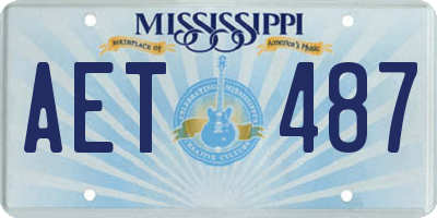 MS license plate AET487