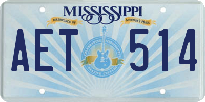 MS license plate AET514