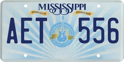 MS license plate AET556