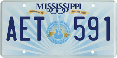 MS license plate AET591