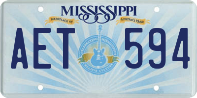 MS license plate AET594