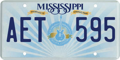 MS license plate AET595