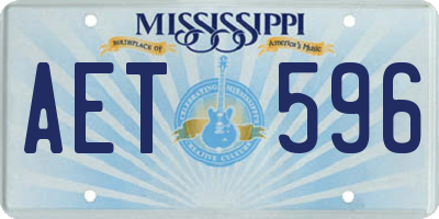 MS license plate AET596