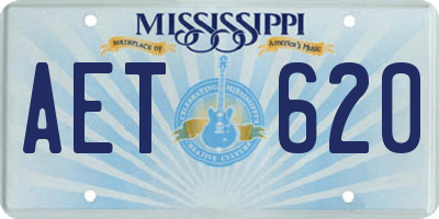 MS license plate AET620