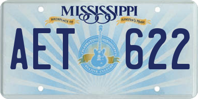 MS license plate AET622