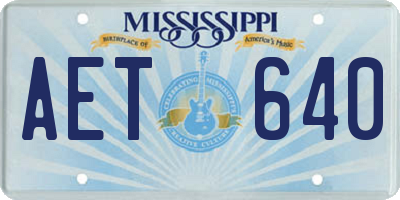 MS license plate AET640