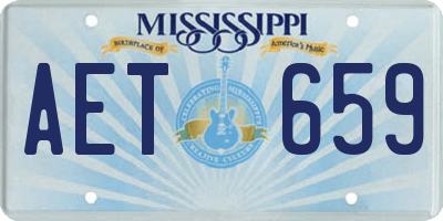 MS license plate AET659