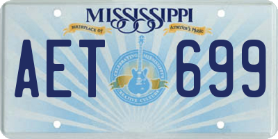 MS license plate AET699