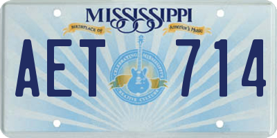 MS license plate AET714