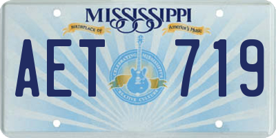 MS license plate AET719