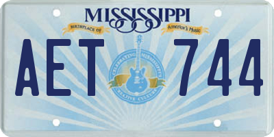 MS license plate AET744