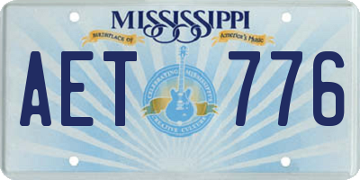 MS license plate AET776