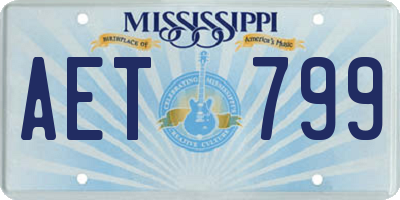 MS license plate AET799