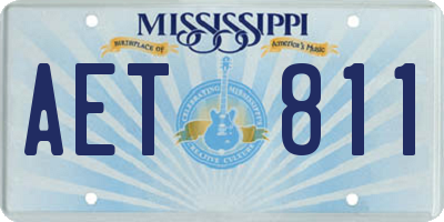 MS license plate AET811