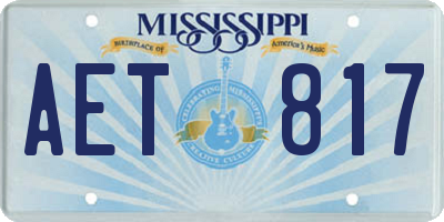 MS license plate AET817