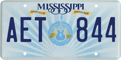 MS license plate AET844