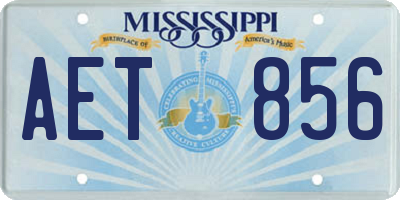 MS license plate AET856