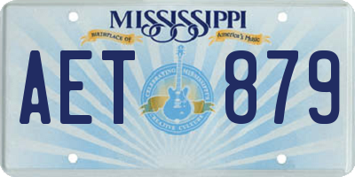 MS license plate AET879