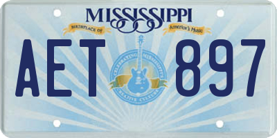 MS license plate AET897