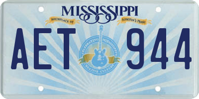 MS license plate AET944